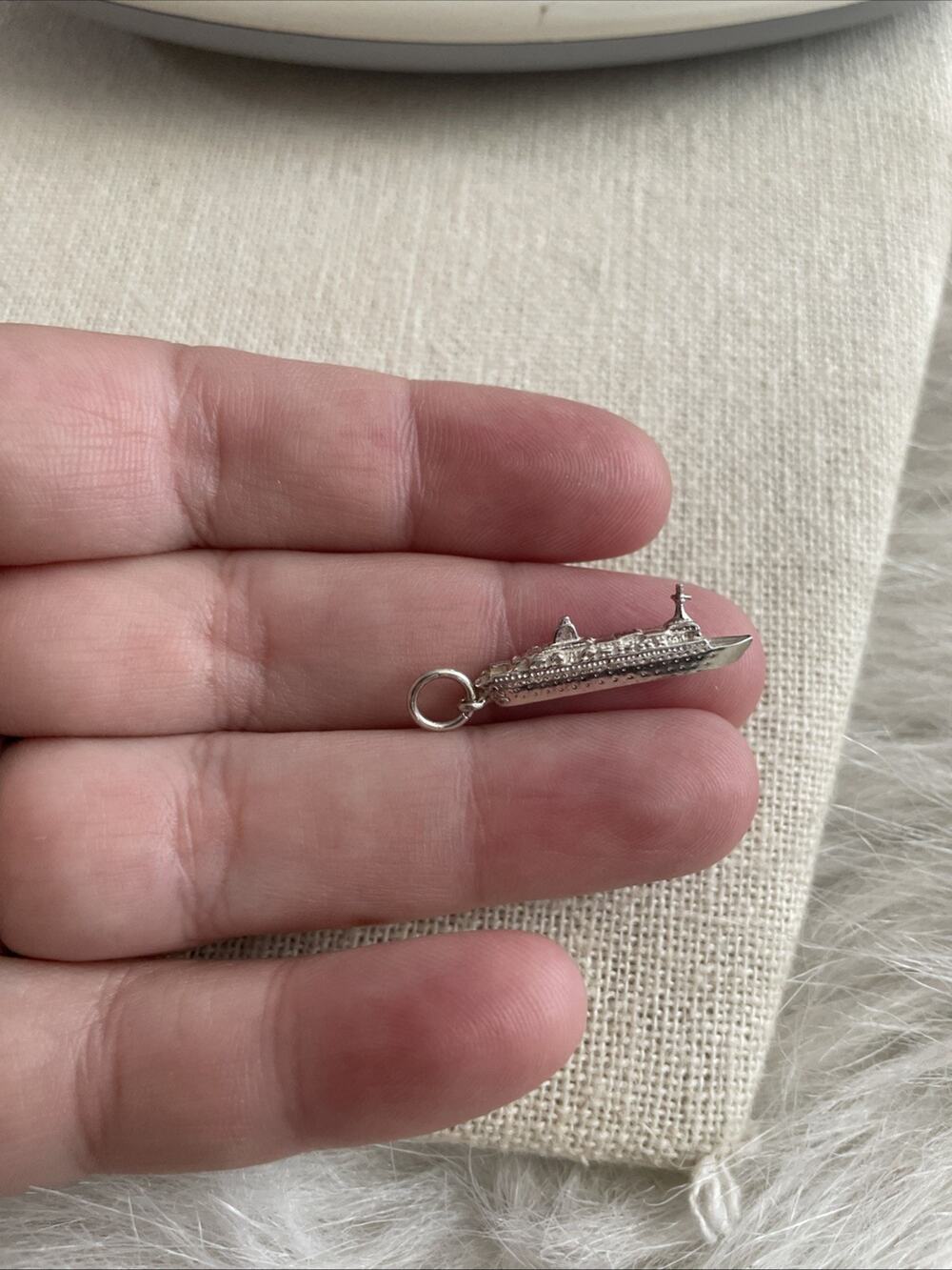 Vintage Sterling Silver 925 Charm MS Westward Ship